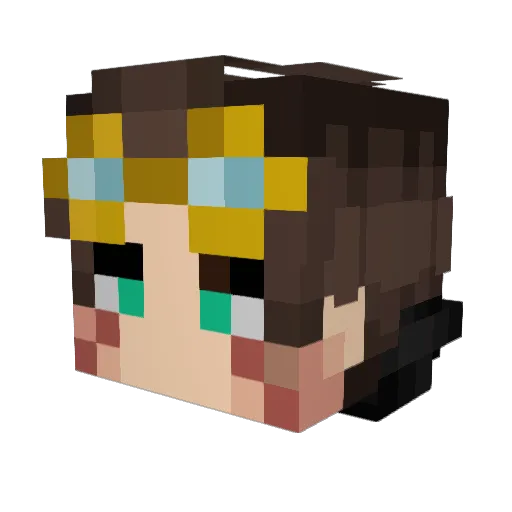 unMEGA11 Minecraft avatar head, 3D render