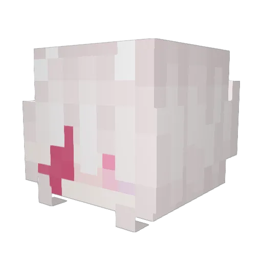 un_available Minecraft avatar head, 3D render
