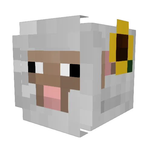 una3D Minecraft avatar head, 3D render
