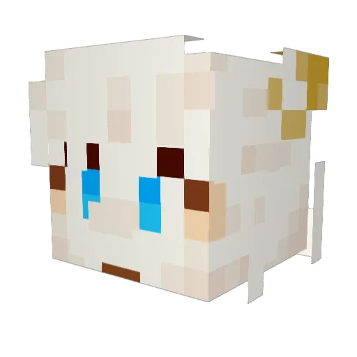 una6 Minecraft avatar head, 3D render