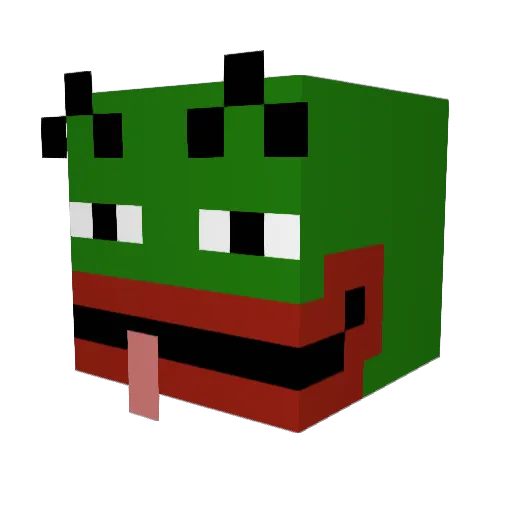 unacceptablemate Minecraft avatar head, 3D render