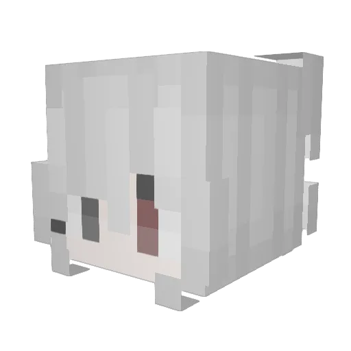 unadapt Minecraft avatar head, 3D render