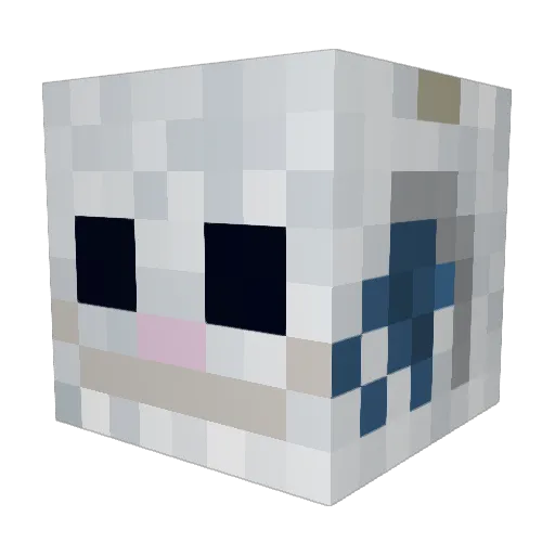 unapparentt Minecraft avatar head, 3D render