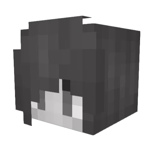 unapproachable Minecraft avatar head, 3D render