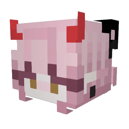 unapudu Minecraft avatar head, 3D render