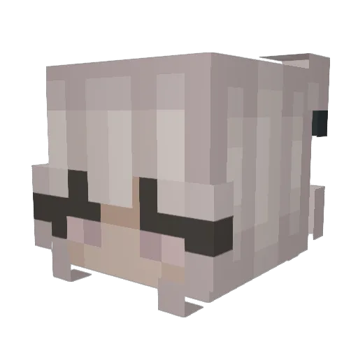 unasty Minecraft avatar head, 3D render