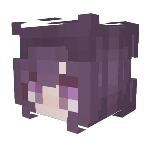 unatrish Minecraft avatar head, 3D render