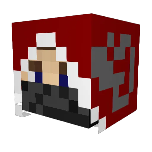 unauthorized Minecraft avatar head, 3D render