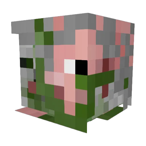 unavailable22 Minecraft avatar head, 3D render
