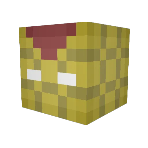 unavailable_egg Minecraft avatar head, 3D render