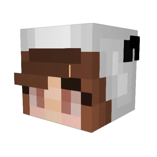unaverageartist Minecraft avatar head, 3D render