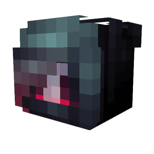 unbanning Minecraft avatar head, 3D render