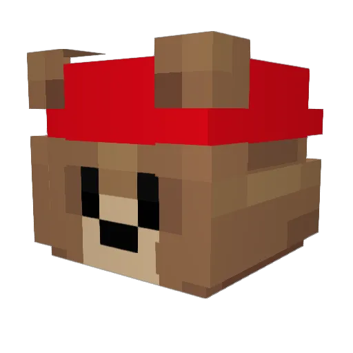 unbearabIe Minecraft avatar head, 3D render
