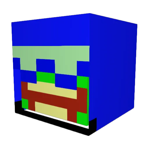 unbornchild Minecraft avatar head, 3D render