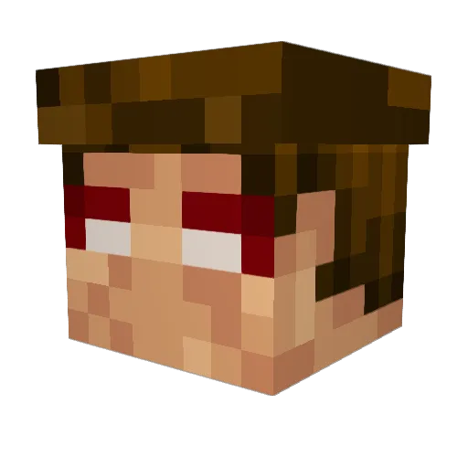 unbrockengamer Minecraft avatar head, 3D render