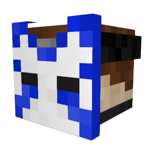 unbroken_ice Minecraft avatar head, 3D render