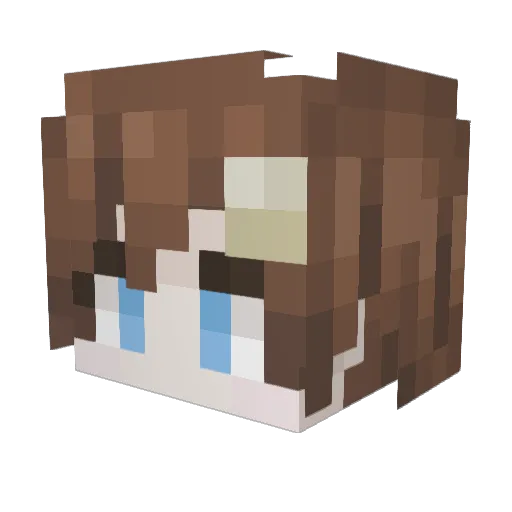 unby6 Minecraft avatar head, 3D render