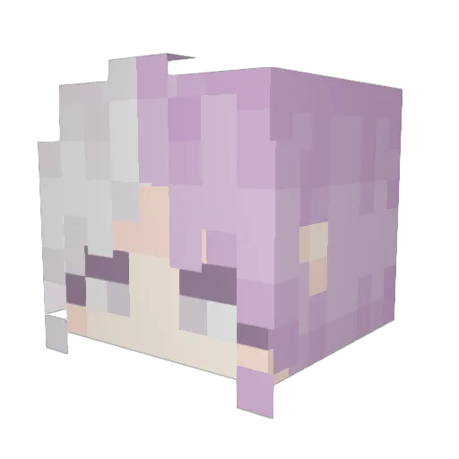 uncannymango Minecraft avatar head, 3D render