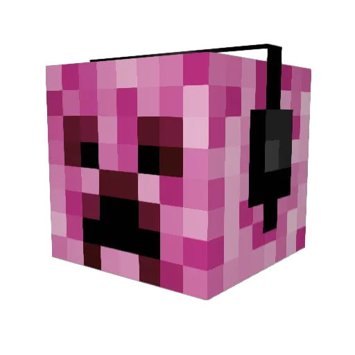 uncannyvalley Minecraft avatar head, 3D render