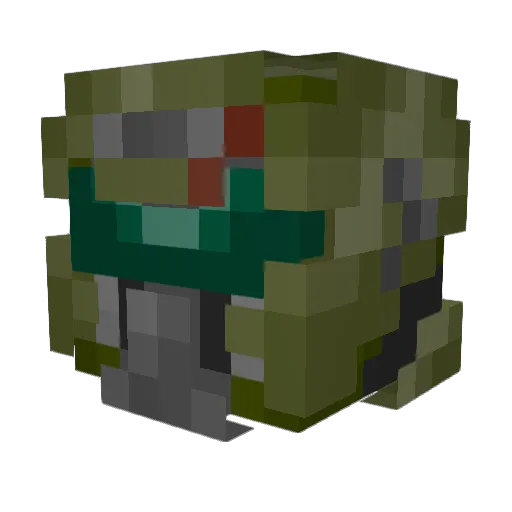 uncbomb Minecraft avatar head, 3D render