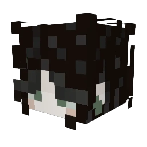 uncens0redgia Minecraft avatar head, 3D render