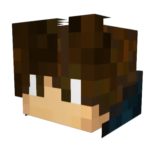 unchargedflea Minecraft avatar head, 3D render