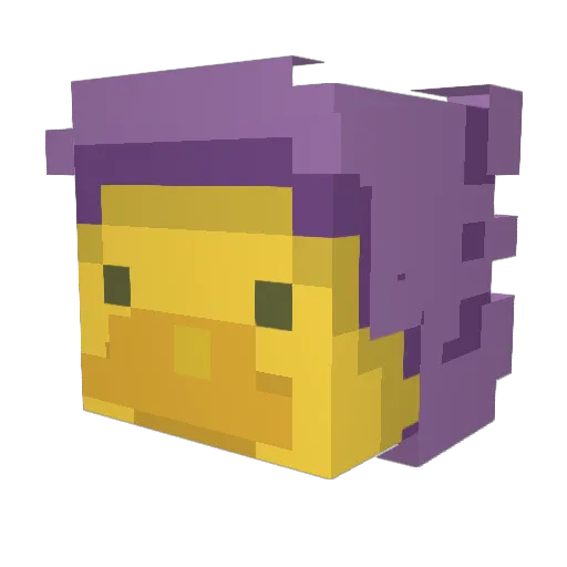 unchi_unchi Minecraft avatar head, 3D render
