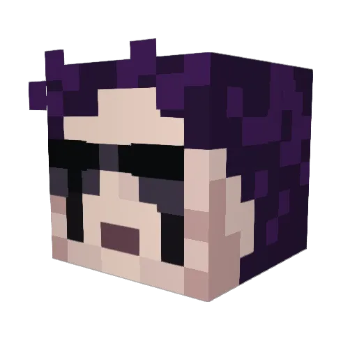 unchicogamer Minecraft avatar head, 3D render