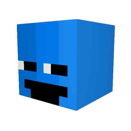 uncistweaking Minecraft avatar head, 3D render
