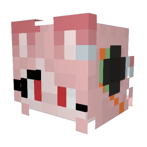 uncjusz Minecraft avatar head, 3D render