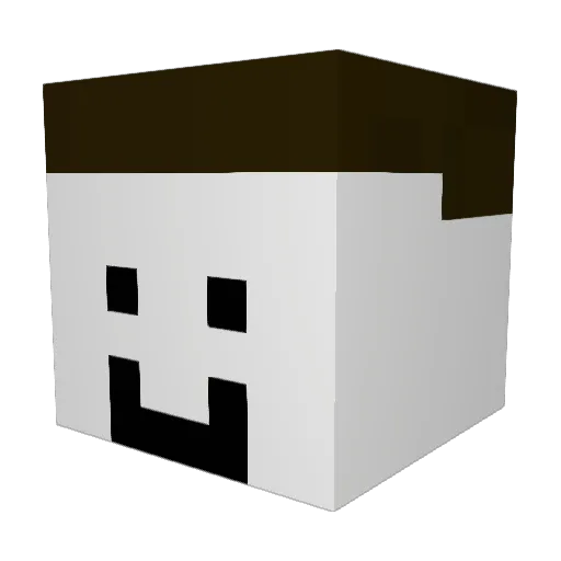 uncleclo Minecraft avatar head, 3D render