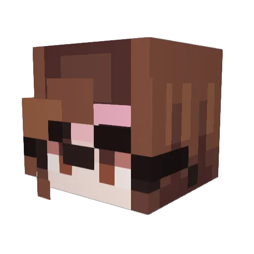 unclejuju Minecraft avatar head, 3D render