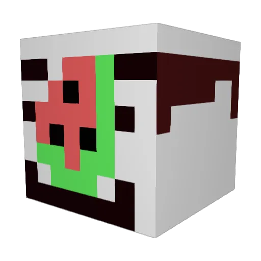 unclewatermelons Minecraft avatar head, 3D render