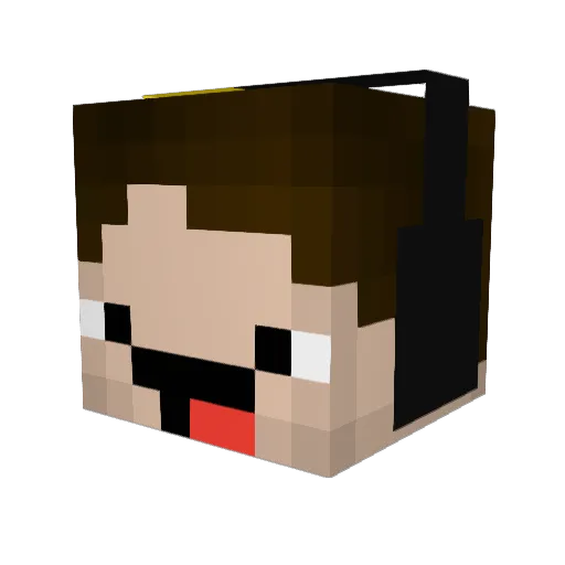 uncltrd Minecraft avatar head, 3D render