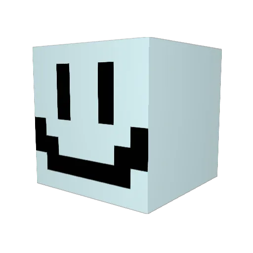 uncrafftable Minecraft avatar head, 3D render