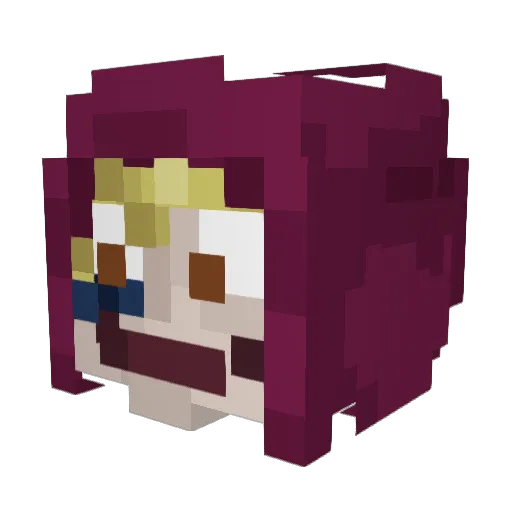 uncrnlol Minecraft avatar head, 3D render