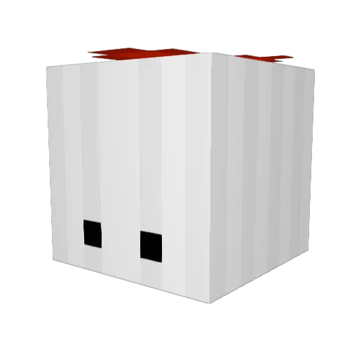 uncrut Minecraft avatar head, 3D render