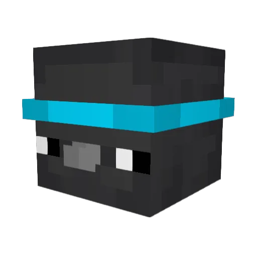 uncxrsed Minecraft avatar head, 3D render