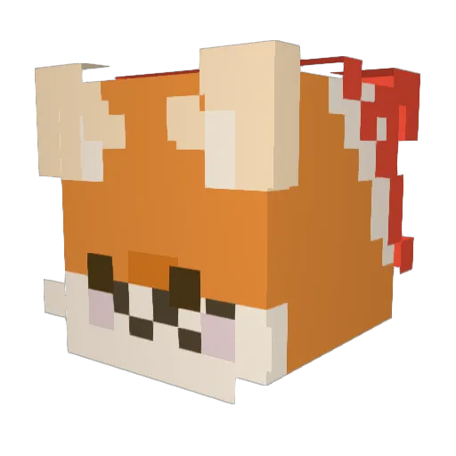 unda12 Minecraft avatar head, 3D render
