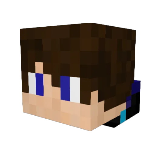 unddead Minecraft avatar head, 3D render