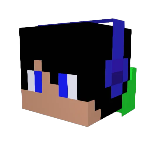 undead10000 Minecraft avatar head, 3D render