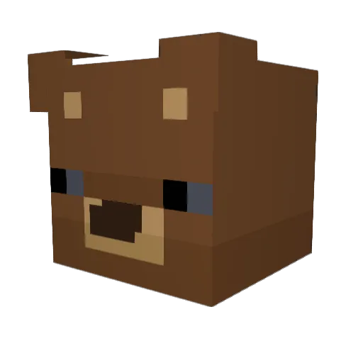 undeadbea Minecraft avatar head, 3D render