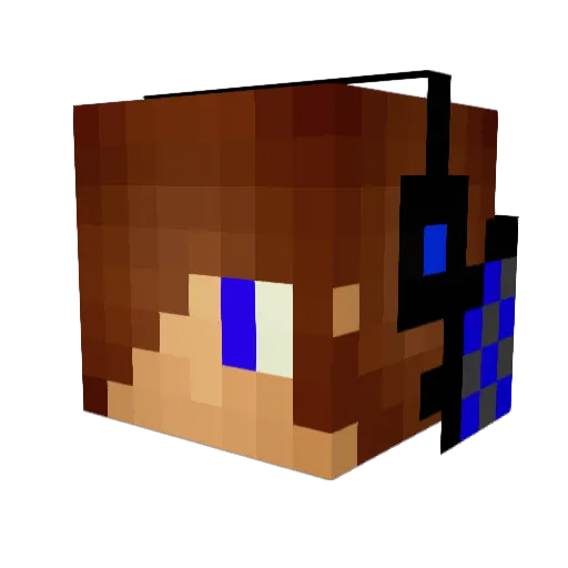 undeadpete Minecraft avatar head, 3D render
