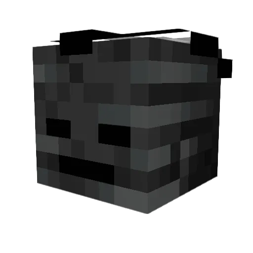 undeadx_ Minecraft avatar head, 3D render