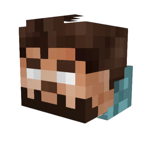 under3003 Minecraft avatar head, 3D render