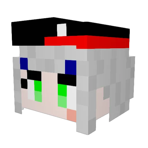 under_teria Minecraft avatar head, 3D render