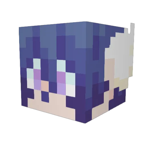 underacheever Minecraft avatar head, 3D render