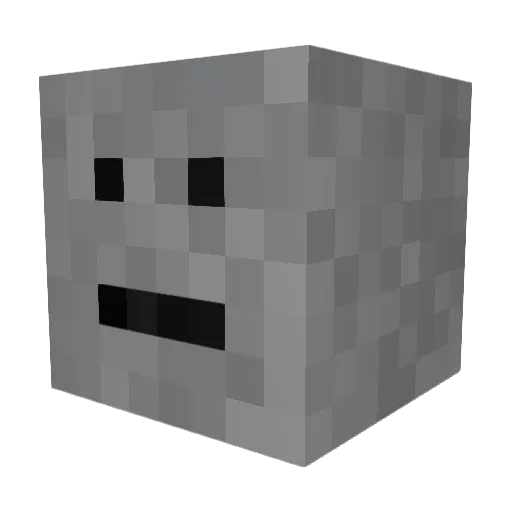 underandread Minecraft avatar head, 3D render