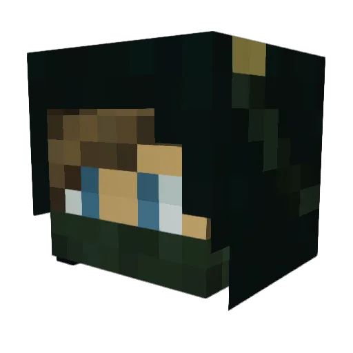 undercover_crow Minecraft avatar head, 3D render