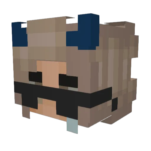 undercoverweed Minecraft avatar head, 3D render